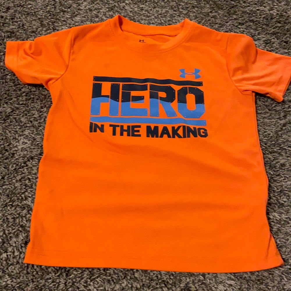 Under Armour boys shirt size 5 orange
